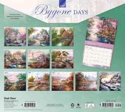 Alternative view of Bygone Days 2027 Linen Env Brush Dance FOIL Wall Calendar