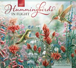 Hummingbirds 2027 Linen Env Brush Dance FOIL Wall Calendar