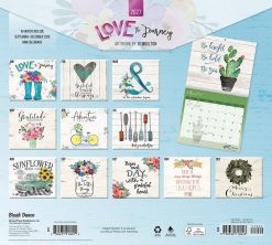 Alternative view of Love the Journey 2027 Linen Env Brush Dance FOIL Wall Calendar