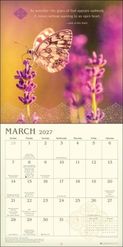 Meditation 2027 Square Wall Calendar - Image 3