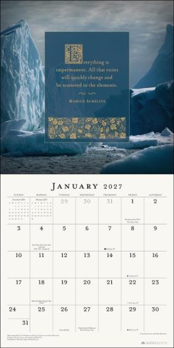 Marcus Aurelius Meditations 2027 Square Wall Calendar - Image 3
