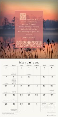 Marcus Aurelius Meditations 2027 Square Wall Calendar - Image 4