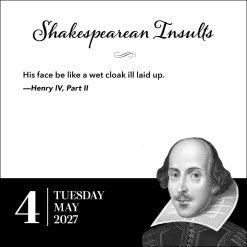 Shakespearean Insults 2027 Boxed Desk Calendar - Image 3