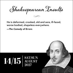 Shakespearean Insults 2027 Boxed Desk Calendar - Image 4