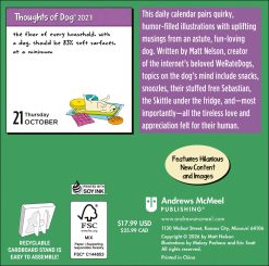 Alternative view of Thoughts of Dog 2027 Boxed Desk Calendar