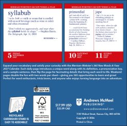 Alternative view of Merriam-Webster's 365 New Words-A-Year 2027 Boxed Desk Calendar