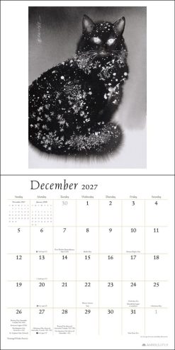 The Artful Cat 2027 Square Wall Calendar - Image 3