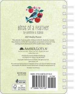 Alternative view of Birds of a Feather 2027 Weekly Planner Diary