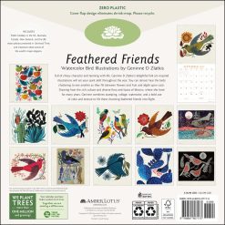 Alternative view of Feathered Friends 2027 Square Wall Calendar