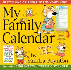 Sandra Boynton's 17-Month 2026-2027 My Family Square Wall Calendar
