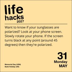 Life Hacks 2027 Boxed Desk Calendar - Image 3