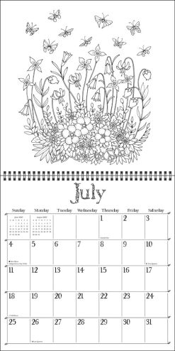 Johanna Basford 2027 Coloring Square Wall Calendar - Image 3
