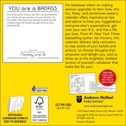 Alternative view of You Are a Badass 2027 Boxed Desk Calendar