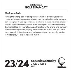 Bill Kroen's Golf Tip-A-Day 2027 Boxed - Image 3
