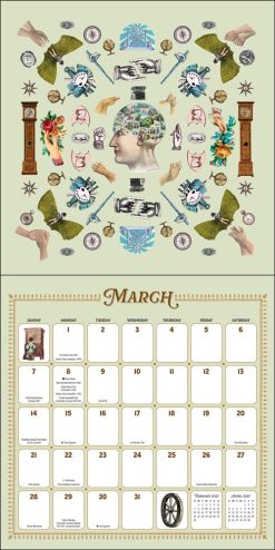 Antiquarian Sticker Book 2027 Square Wall Calendar - Image 3