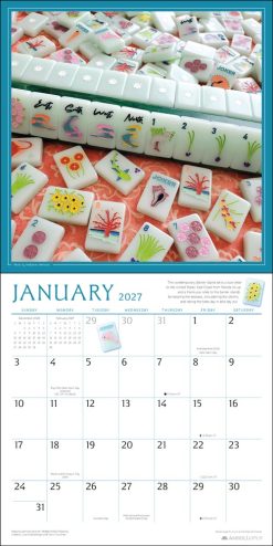 Art of Mahjong 2027 Square Wall Calendar - Image 3