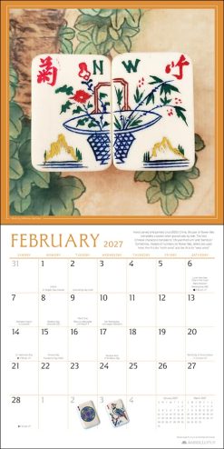 Art of Mahjong 2027 Square Wall Calendar - Image 4