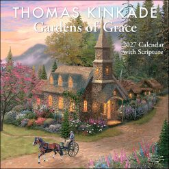 Thomas Kinkade Gardens of Grace 2027 Square with Scripture Wall Calendar