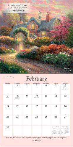 Thomas Kinkade Gardens of Grace 2027 Square with Scripture Wall Calendar - Image 3