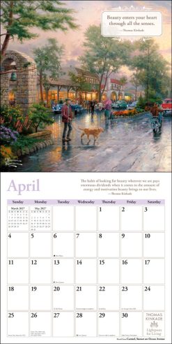 Thomas Kinkade Lightposts for Living 2027 Square Wall Calendar - Image 3