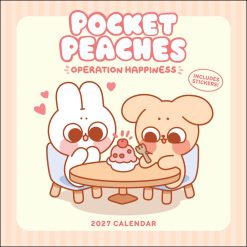Pocket Peaches 2027 Square with Stickers Wall Calendar