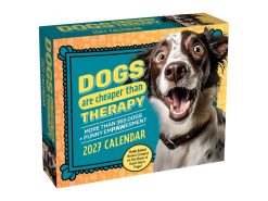 Dogs Are Cheaper Than Therapy 2027 Boxed Desk Calendar