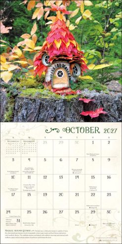Fairy Houses 2027 Square Wall Calendar - Image 3