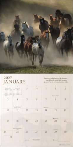 Spirit Horses by Tony Stromberg 2027 Square Wall Calendar - Image 3