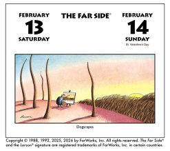Alternative view of Far Side 2027 Off-The-Wall Boxed Desk Calendar