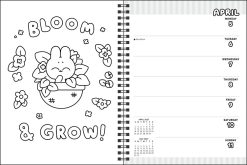 Pocket Peaches 2027 Monthly/Weekly Coloring Planner with Stickers to Color Diary - Image 3