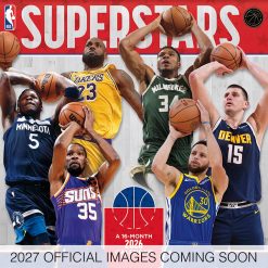 NBA Superstars 2027 Square Wall Calendar