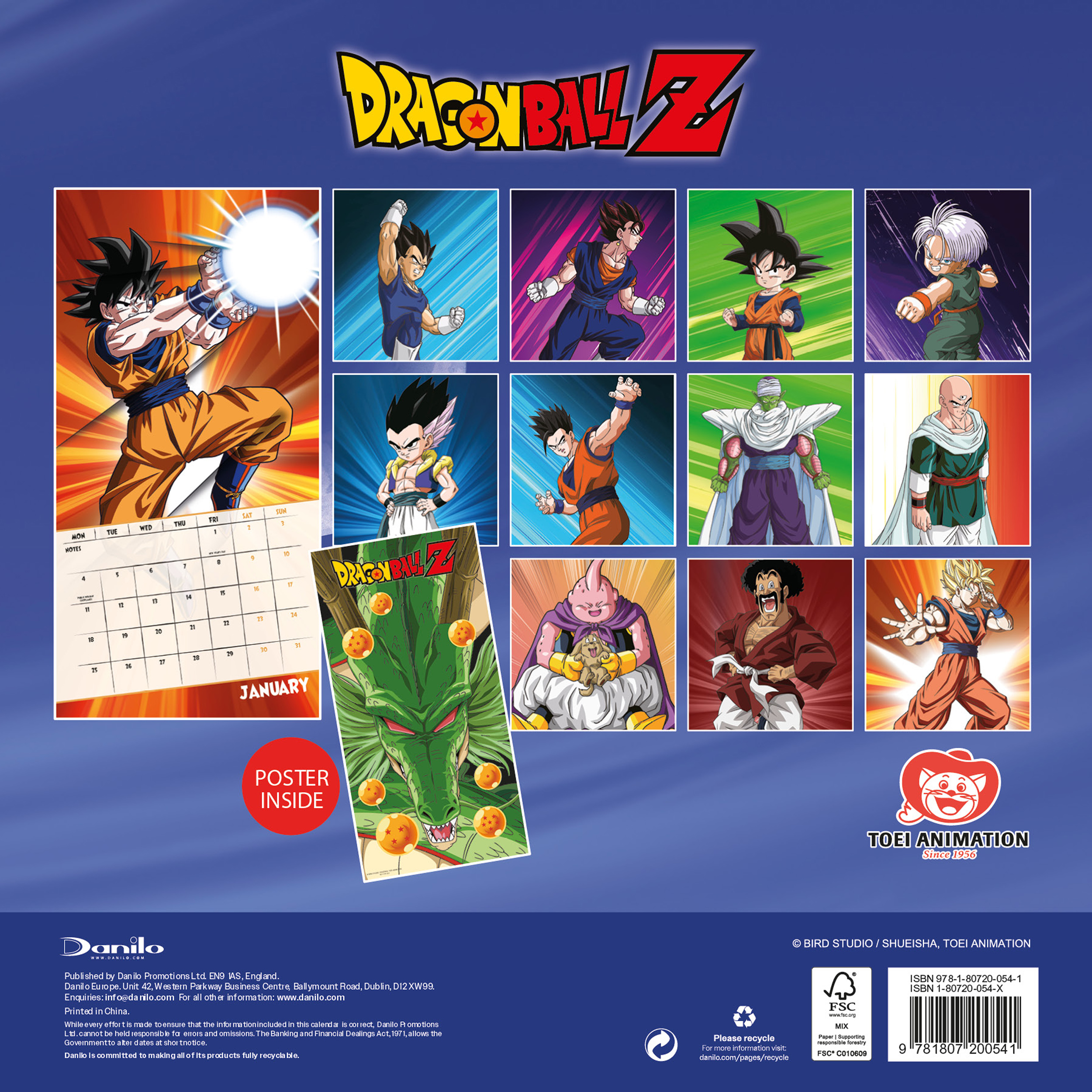 Alternative view of Dragonball Z 2027 Square Wall Calendar