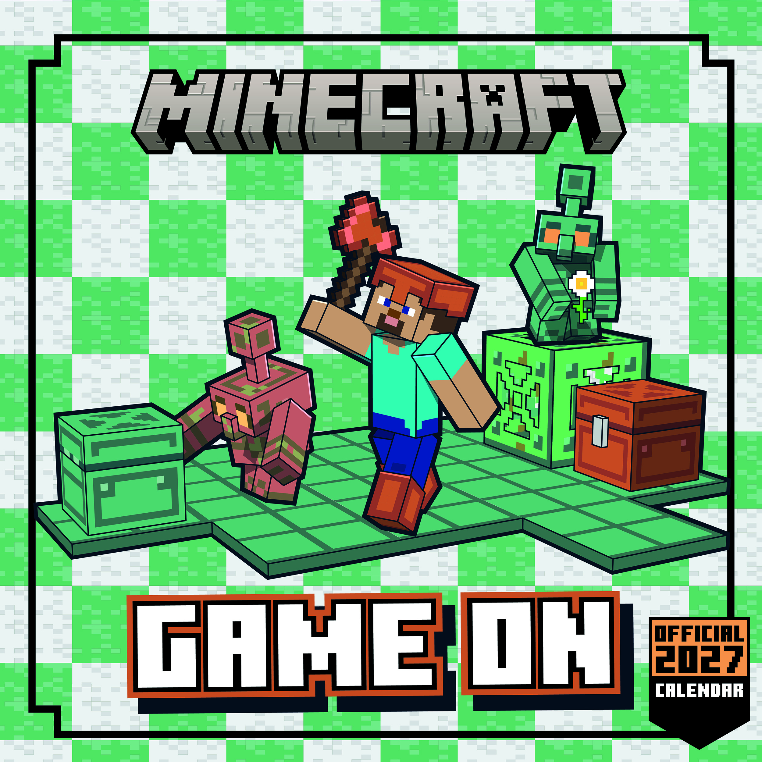 Minecraft 2027 Mini Square Wall Calendar